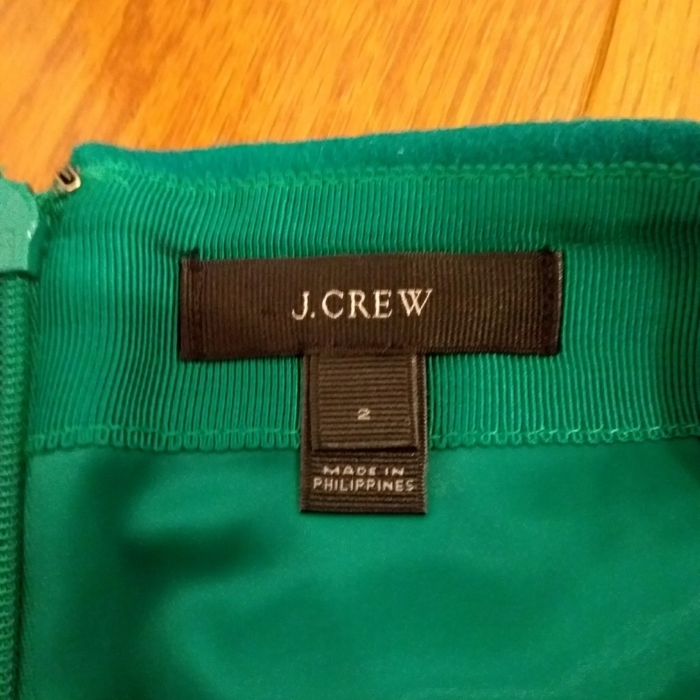 Wool J.Crew Emerald green mini skirt size 2
